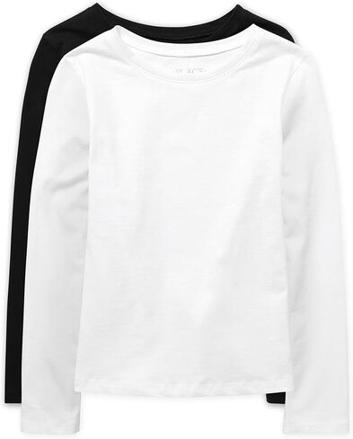 The Children's Place Girls' Long Sleeve Striped Basic Layering Tee in Saudi Arabia