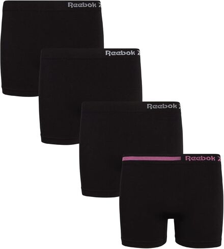 ملابس داخلية للفتيات من ريبوك - شورتات Cartwheel بدون خياطة (عبوة من 4 قطع) in Kuwait