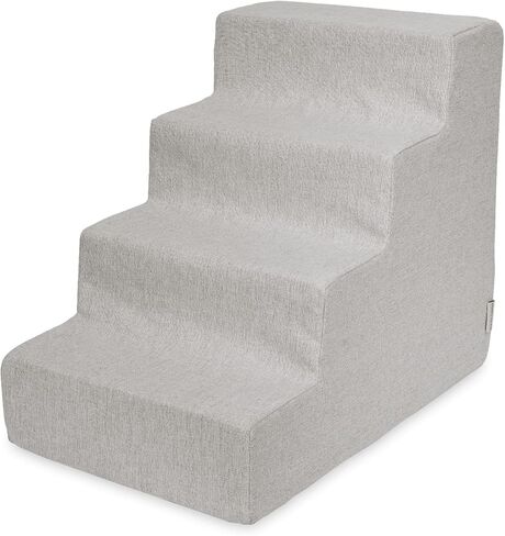 Best Pet Supplies Dog Stairs for Small Dogs & Cats, Foam Pet Steps Portable Ramp for Couch Sofa and High Bed Non-Slip Balanced Indoor Step Support, Paw Safe No Assembly - Gray Lattice Print, 5-Step in Saudi Arabia