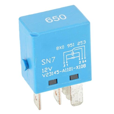 8X0951253 V23145-A1101-X108 #650 12VDC 1 Form C 5Pin توصيل سريع لمروحة تكييف الهواء مرحل السيارة in Saudi Arabia
