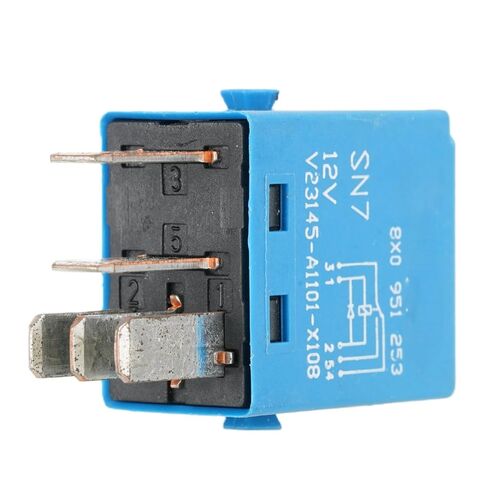 8X0951253 V23145-A1101-X108 #650 12VDC 1 Form C 5Pin توصيل سريع لمروحة تكييف الهواء مرحل السيارة in Saudi Arabia