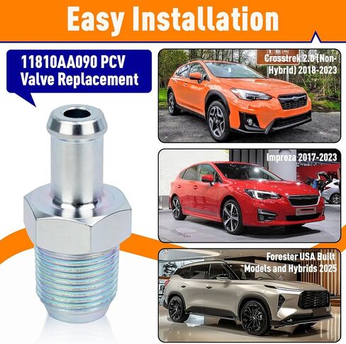 صمام 11810AA190 PCV متوافق مع Subaru 2018-2023 Crosstrek 2.0 2017-2023 Impreza، استبدال قيمة PCV لدعم التحكم في الانبعاثات وتشغيل المحرك المستقر in Kuwait