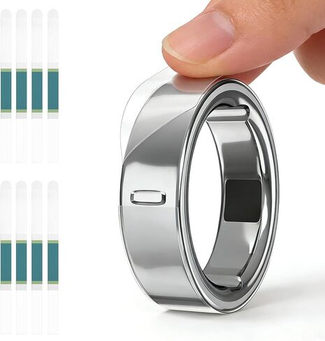 غطاء شفاف رفيع للغاية لخاتم Oura Gen 4/4 سيراميك/Gen 3، طبقة واقية غير مرئية مضادة للخدش، ملحقات جلدية رفيعة لحماية الحلقة الذكية للرجال والنساء (8 عبوات، مقاس 6/7/8) in Kuwait