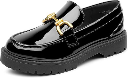 Bigwow Girls Platform Loafers سهل الارتداء أحذية مكتنزة مع نعل غير قابل للانزلاق حذاء رسمي للمدرسة in Kuwait