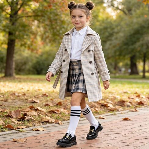 Bigwow Girls Platform Loafers سهل الارتداء أحذية مكتنزة مع نعل غير قابل للانزلاق حذاء رسمي للمدرسة in Kuwait