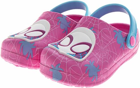 صندل مائي من Marvel Spider-Gwen Girls Pink Clogs سهل الارتداء سبايدرمان للفتيات مقاس الأطفال الصغار 5-10 / الأطفال الصغار 11-12 in Kuwait