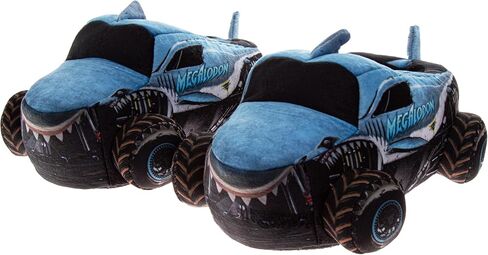 Josmo Monster Jam Slipper 3D Monster Truck شباشب قطيفة للأولاد أحذية منزلية دافئة سهلة الارتداء Grave Digger Megalodon El Toro Loco الحجم: 5-10 طفل صغير 11-13 طفل صغير in Kuwait