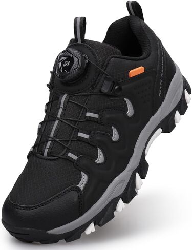 UOVO Boys Hiking Shoes Kids Waterproof Running Fashion Sneakers Breathable Lightweight Non-Slip Outdoors Trekking Sports Shoe(Little/Big Kids) in Kuwait