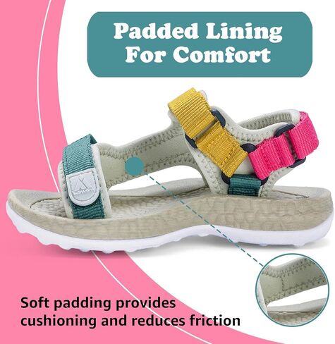 Mishansha Boys Girls Sandals with Adjustable Straps Open-Toe Summer Outdoor Sport Sandals for Toddler/Little/Big Kid in Kuwait