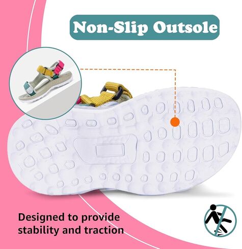 Mishansha Boys Girls Sandals with Adjustable Straps Open-Toe Summer Outdoor Sport Sandals for Toddler/Little/Big Kid in Kuwait