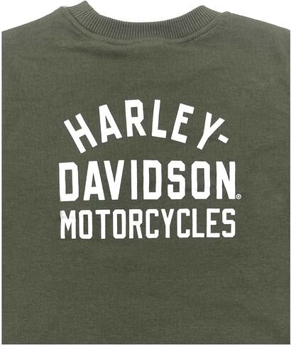 Harley-Davidson Baby Boys' Winged B&S Fleece Pullover Sweatshirt, Green in Saudi Arabia