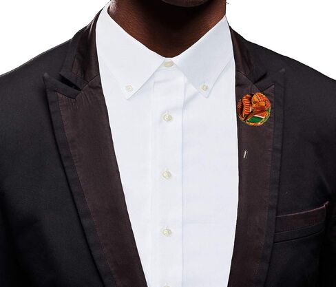 Dupsie's Kente African Print Lapel Flower Pin - Multi-Color in Saudi Arabia