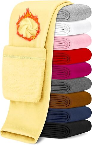 الفتيات صوف مبطن طماق الشتاء الدافئة طماق السراويل الحرارية السميكة للطفل الاطفال في سن المراهقة الجوارب كامل طول 2T-12Y in Kuwait