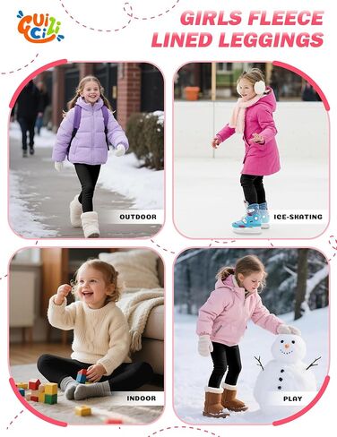 الفتيات صوف مبطن طماق الشتاء الدافئة طماق السراويل الحرارية السميكة للطفل الاطفال في سن المراهقة الجوارب كامل طول 2T-12Y in Kuwait