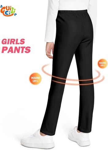 الفتيات صوف مبطن طماق الشتاء الدافئة طماق السراويل الحرارية السميكة للطفل الاطفال في سن المراهقة الجوارب كامل طول 2T-12Y in Kuwait