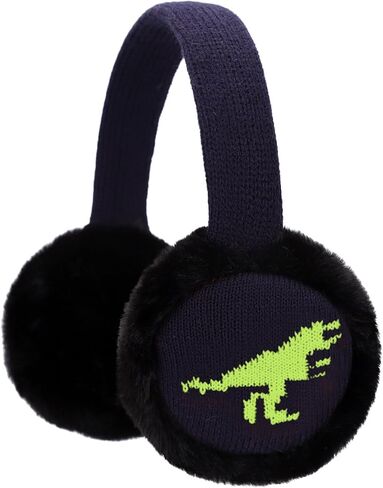 Kids Knit Earmuffs Winter Outdoor Ear Warmers Soft Plush Ear Covers for Boys 4-16 Years in Saudi Arabia