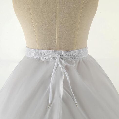 Girl Crinoline Dress A-line Skirt Slips Long Underskirt for Wedding flower Girls' Slips Ball Gown Kids Flower Light Ivory in Saudi Arabia