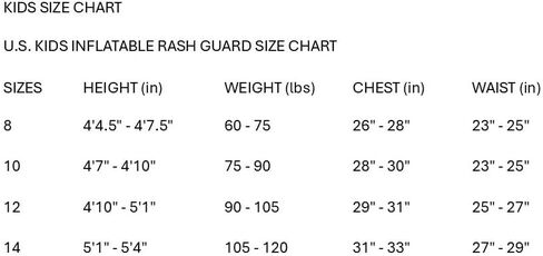 Kids Inflatable Rash Guard Long Sleeve Swim Shirt - Buoyancy Flotation for Water Safety and Comfort, UPF 50+ Sun Protection in Saudi Arabia