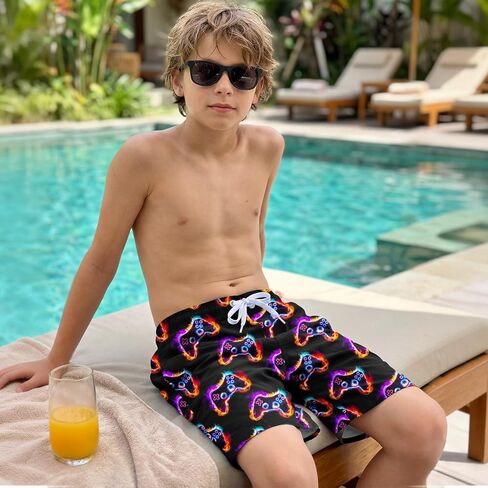 Boys Swim Trunks Shorts Bathing Suit Boxer Brief Swimsuit Swimming Shorts Quick Dry Boy Swim Suit Size 8,10-12,14-16 in Saudi Arabia