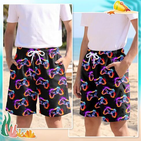 OlyPegic Boys Swim Trunks Bathing Suit Boys Swimsuit Swim Shorts Swimwear Quick Dry Swim Trunks with Compression Liner in Saudi Arabia