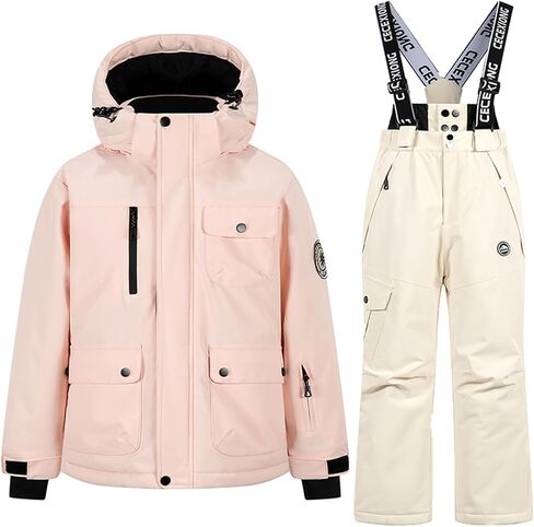 Girls Ski Jacket and Pant Set 2026 Winter Warm Snowsuits Kids Waterproof Windproof Outdoor Ski Suit Size 3-14 in Saudi Arabia