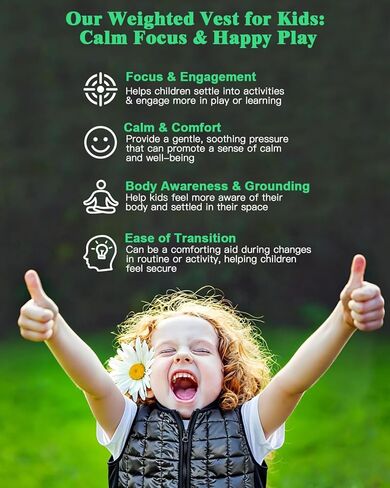 سترة الوزن للأطفال، سترة ضغط للأطفال الدعم الحسي للمدرسة، المنزل، سترات الوزن للراحة تنفس دافئة قابلة للغسل دراسة اللعب in Kuwait