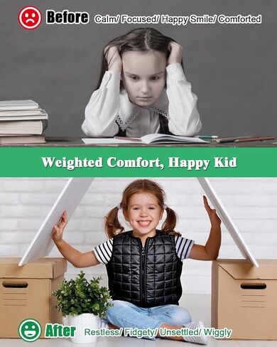 سترة الوزن للأطفال، سترة ضغط للأطفال الدعم الحسي للمدرسة، المنزل، سترات الوزن للراحة تنفس دافئة قابلة للغسل دراسة اللعب in Kuwait