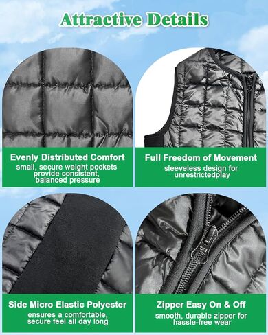 سترة الوزن للأطفال، سترة ضغط للأطفال الدعم الحسي للمدرسة، المنزل، سترات الوزن للراحة تنفس دافئة قابلة للغسل دراسة اللعب in Kuwait