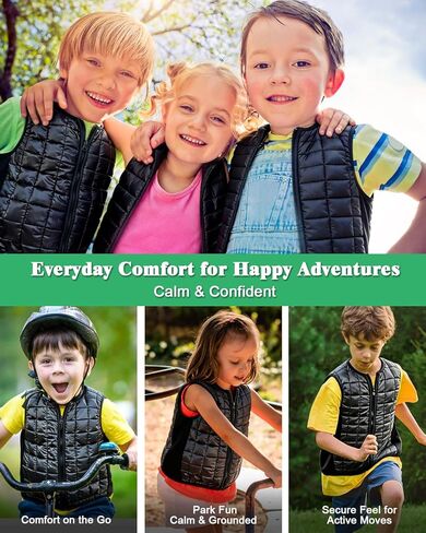 سترة الوزن للأطفال، سترة ضغط للأطفال الدعم الحسي للمدرسة، المنزل، سترات الوزن للراحة تنفس دافئة قابلة للغسل دراسة اللعب in Kuwait