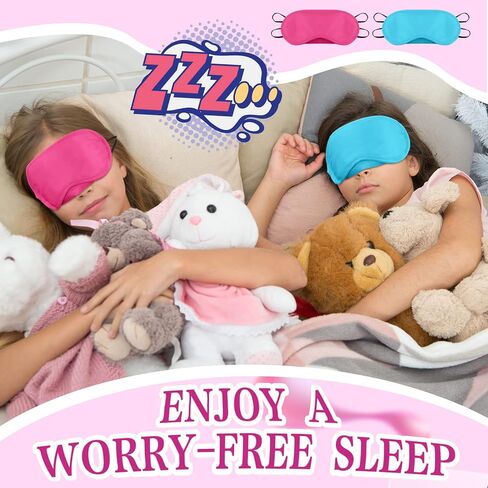 Yahenda 30 Pcs Girls Spa Party Supplies Birthday Princess Robe Birthday Squad Robes Headband Blindfold Set for Party(Rose Red, Blue) in Saudi Arabia