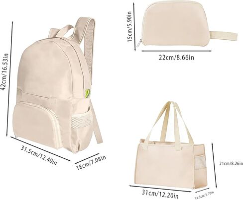 Backpack, Handbag (two uses for one bag), PVC material, compact and convenient for outdoor use, Backpack 12.40 * 7.09 * 16.54 in (31.5 * 18 * 42cm), Handbag 12.20 * 5.71 * 8.27 in (31 * 14.5 * 21cm) in Saudi Arabia