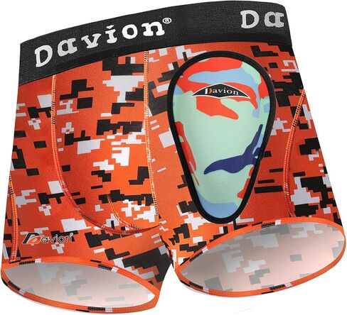 ملابس داخلية لكأس البيسبول للأولاد من Davion مع شورت ضغط رياضي ناعم واقٍ لكرة القدم، لاكروس in Kuwait