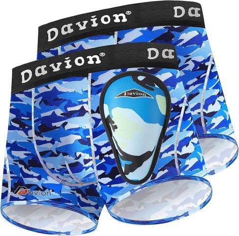 ملابس داخلية لكأس البيسبول للأولاد من Davion مع شورت ضغط رياضي ناعم واقٍ لكرة القدم، لاكروس in Kuwait