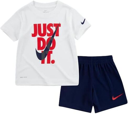 طقم ملابس Nike Dri-FIT Just Do It للأولاد مكون من قطعتين وشورت شبكي in Kuwait