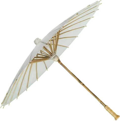 مظلات ورقية مقاس 33 بوصة لحفلات الزفاف بمقبض من الخيزران ومظلة شمسية مزخرفة للشمس مصنوعة يدويًا من ورق الزيت ومظلات عصا لديكور حفلات الزفاف in Kuwait