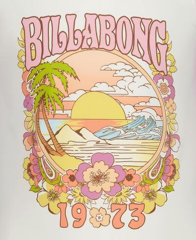 قميص سباحة Billabong للفتيات بأكمام طويلة من Rashguard، حماية من أشعة الشمس بعامل حماية من أشعة الشمس 50+، سريع الجفاف in Kuwait