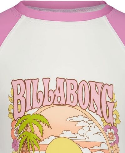 قميص سباحة Billabong للفتيات بأكمام طويلة من Rashguard، حماية من أشعة الشمس بعامل حماية من أشعة الشمس 50+، سريع الجفاف in Kuwait