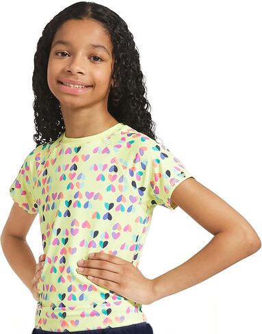 Lands' End Girls Swim UPF 50+ Short Sleeve Sun Tee Rash Guard Shirt in Saudi Arabia