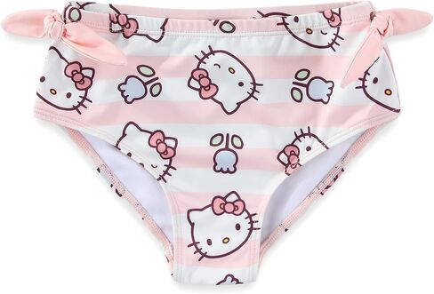 طقم ملابس سباحة Hello Kitty Sanrio للفتيات بعامل حماية من الأشعة فوق البنفسجية 50+ وأكمام طويلة وجزء سفلي بيكيني من قطعتين للأطفال الصغار in Kuwait