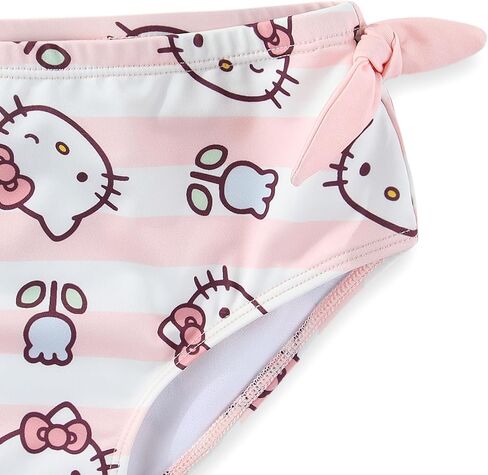 طقم ملابس سباحة Hello Kitty Sanrio للفتيات بعامل حماية من الأشعة فوق البنفسجية 50+ وأكمام طويلة وجزء سفلي بيكيني من قطعتين للأطفال الصغار in Kuwait