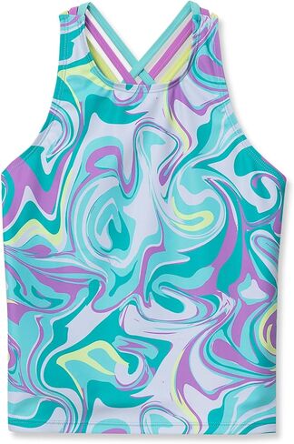 Lands' End Girls Chlorine Resistant Strappy X-Back Tankini Top in Saudi Arabia