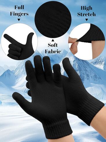 URATOT 24 Pack Winter Beanies Hats and Winter Magic Gloves Men Women Winter Gloves Beanie Set in Saudi Arabia