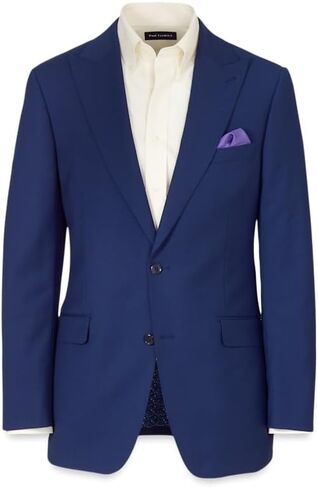 Paul Fredrick Men's Wool Stretch Bengaline Peak Lapel Suit Jacket in Saudi Arabia