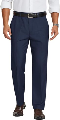 COOFANDY Mens Dress Pants Classic Fit Flat Front Suit Pants Expandable Waist Straight Dress Slacks in Kuwait