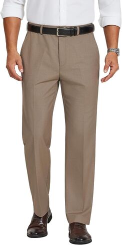 COOFANDY Mens Dress Pants Classic Fit Flat Front Suit Pants Expandable Waist Straight Dress Slacks in Kuwait