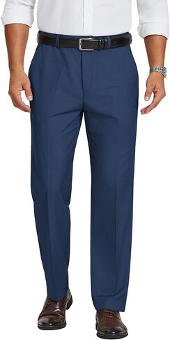COOFANDY Mens Dress Pants Classic Fit Flat Front Suit Pants Expandable Waist Straight Dress Slacks in Kuwait