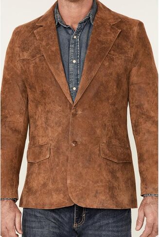 Cody James Men's Leather Blazer Brown 44 R in Saudi Arabia