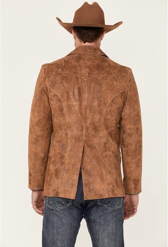 Cody James Men's Leather Blazer Brown 44 R in Saudi Arabia
