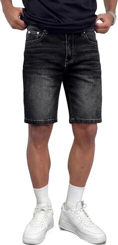 JMIERR 2026 Mens Skinny Denim Shorts Stretch Casual Comfy Slim Fit Summer Classic Jean Shorts in Saudi Arabia