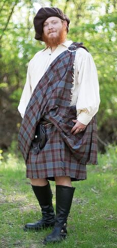 The Celtic Croft Outlander Fraser Great Kilt Poly/Viscose Tartan - Officially Licensed in Saudi Arabia